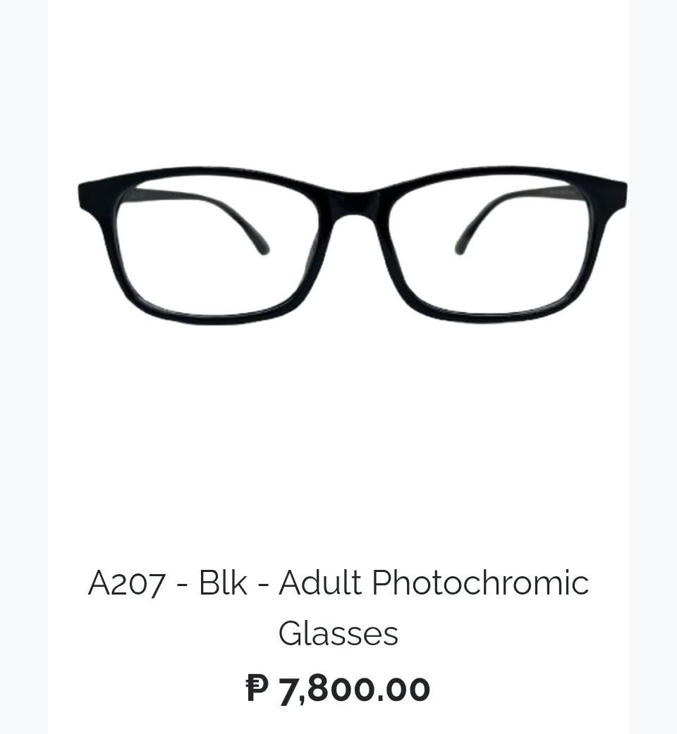 Nano ProTech Photochromic Medical Eyewear - A207 Model Color Black