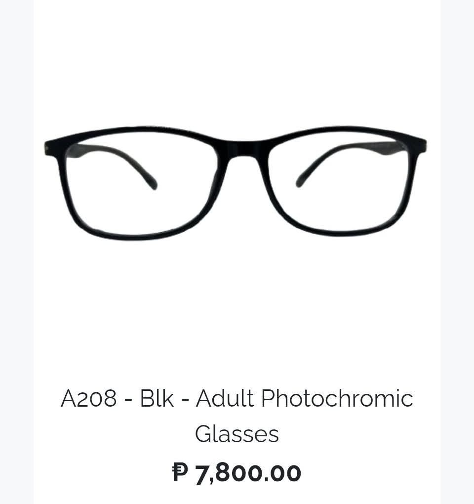 Nano ProTech Photochromic Medical Eyewear -A208 Model Color Black
